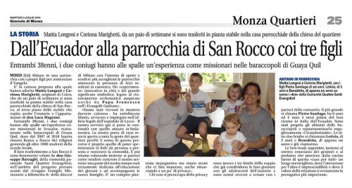 giornale di monza 5 luglio 2016 - San Rocco_Monza
